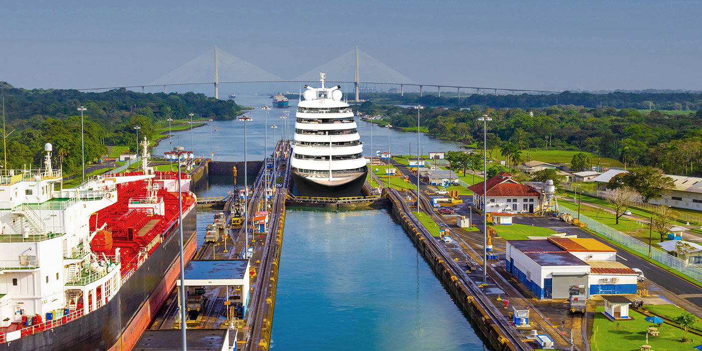 Scenic Eclipse in Panama Canal