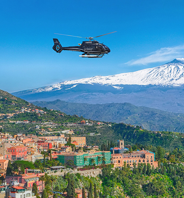 Scenic Eclipse helicopter, Italy    