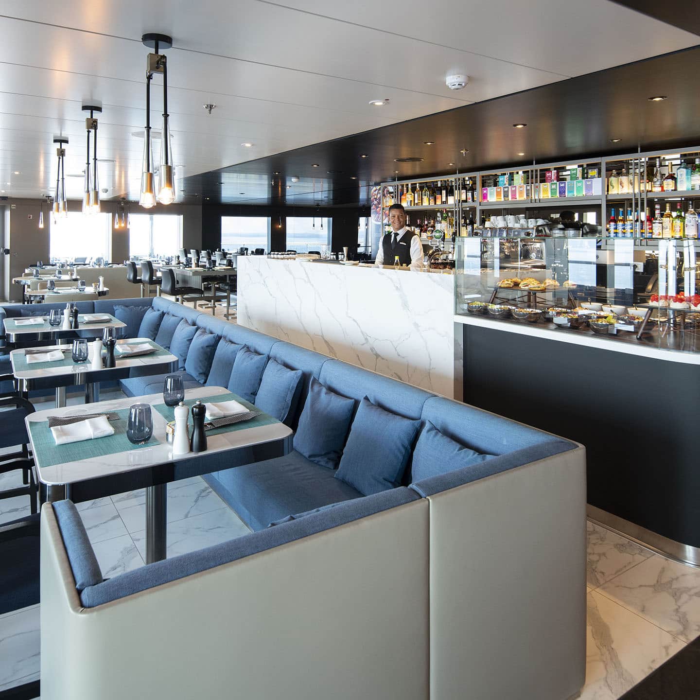 Dining experience at Azure Bar & Cafe on Scenic Eclipse I