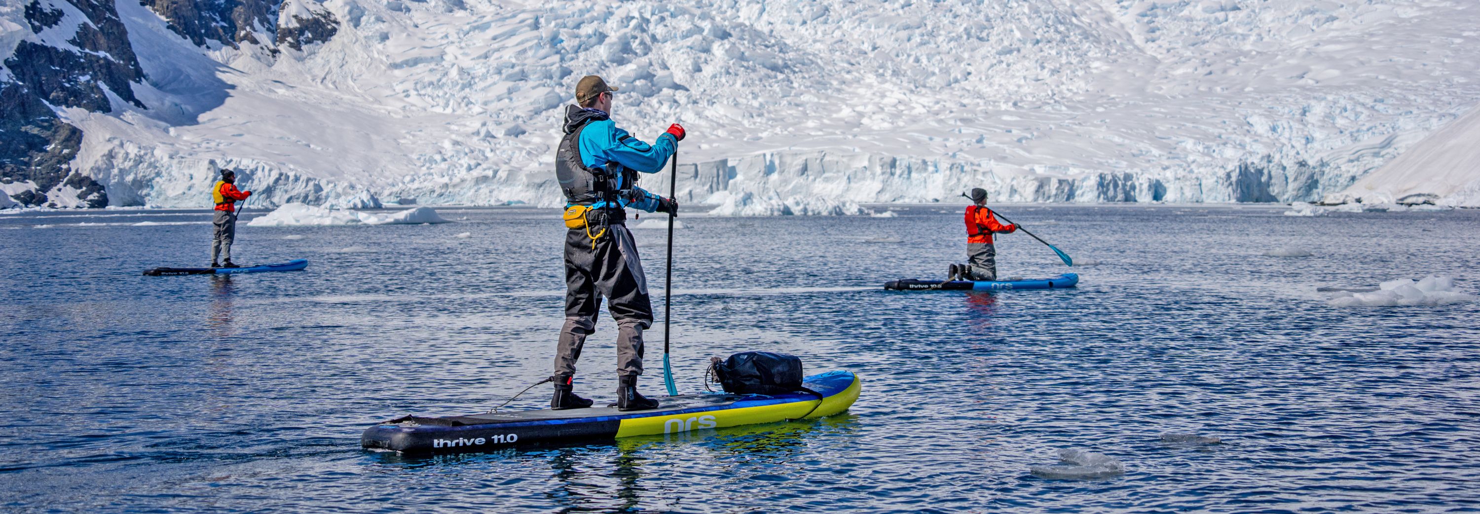 Paddle boarding in Antarctica