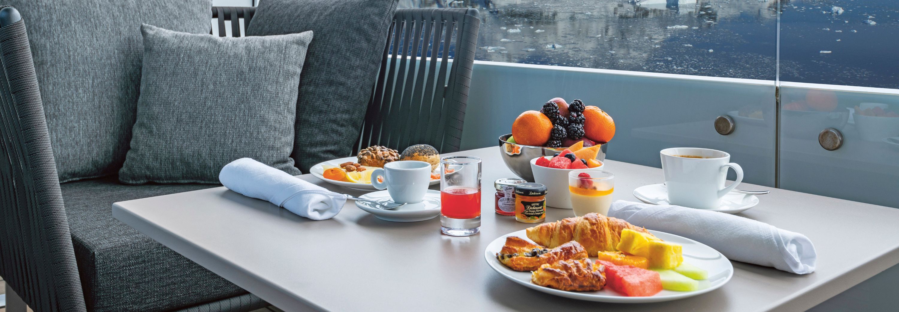 Suite balcony on board Scenic Eclipse