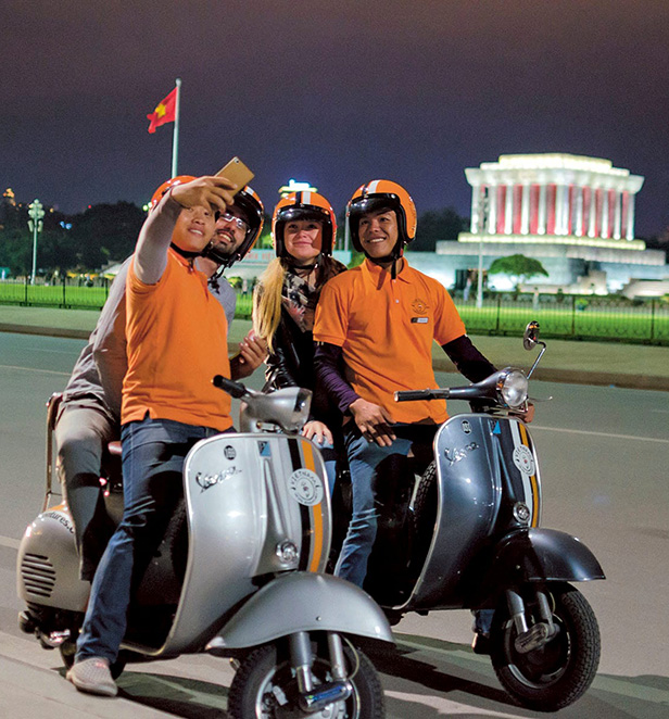 Vespa foodie tour in Hanoi, Vietnam