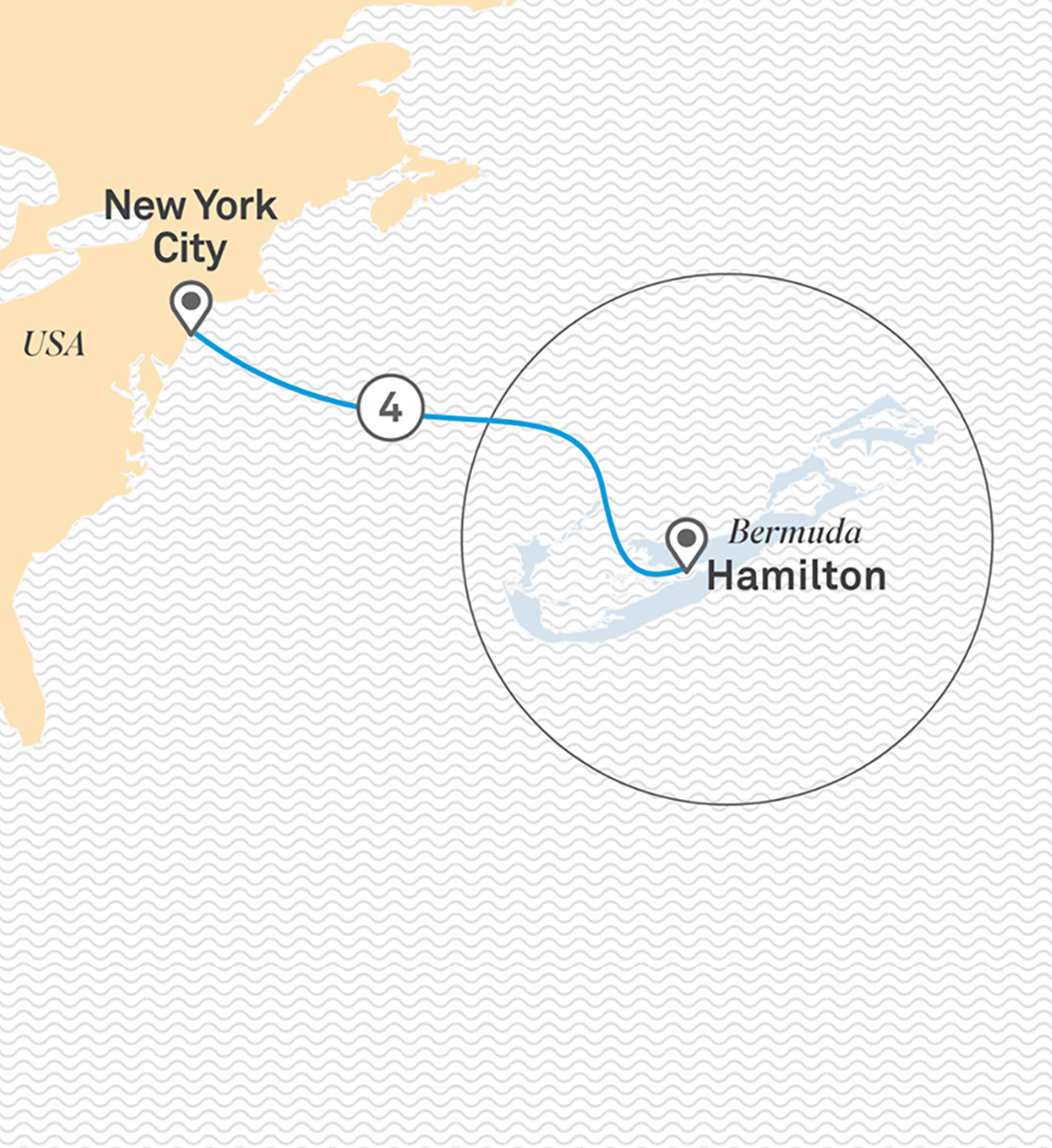 Scenic Cruises Tastes of Bermuda Itinerary Map